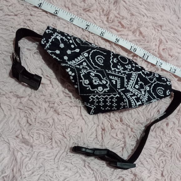 Cutest bandana puppy dog collar! Sz SM pink & sz L black! Leash D-ring collar - Picture 9 of 10